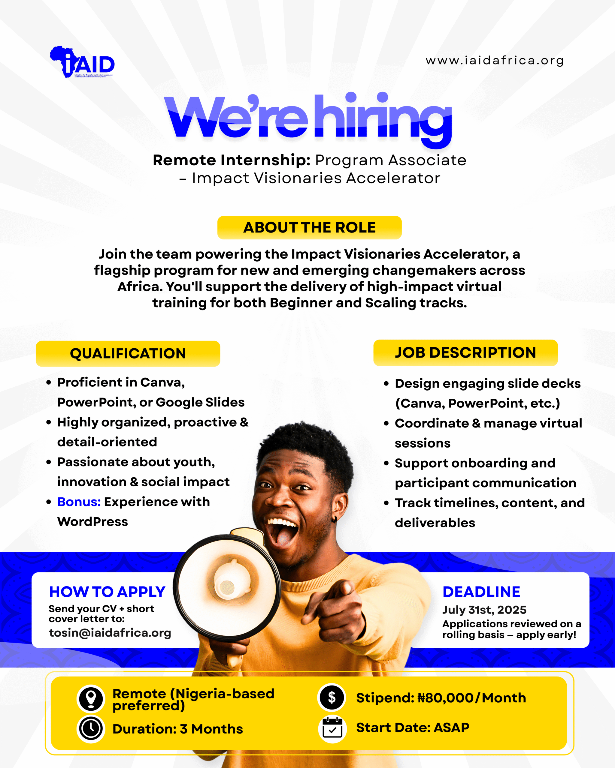🌍 iAid Africa is Hiring
